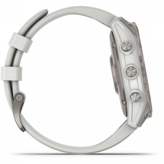 Hodinky Garmin Epix Sapphire Titan/White Silicone Band (010-02582-21)