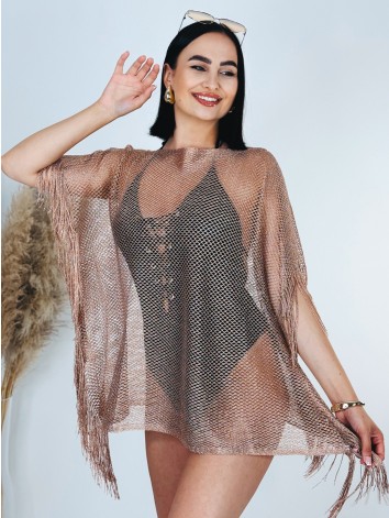 Dámske medené kimono so strapcami