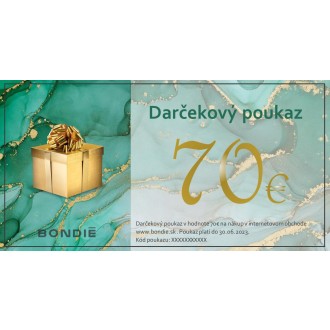 Online darčekový poukaz v hodnote 70 €