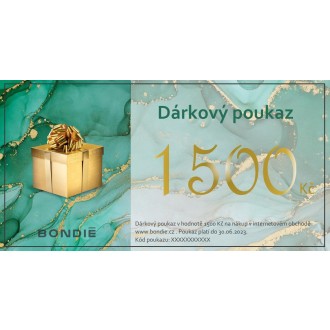 Online dárkový poukaz v hodnote 1500 Kč