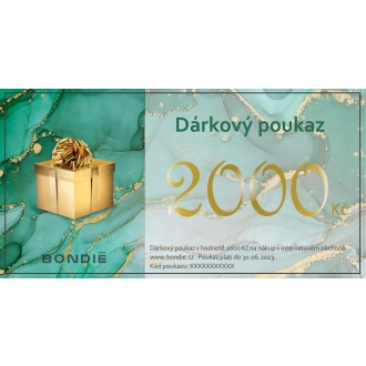 Online dárkový poukaz v hodnote 2000 Kč